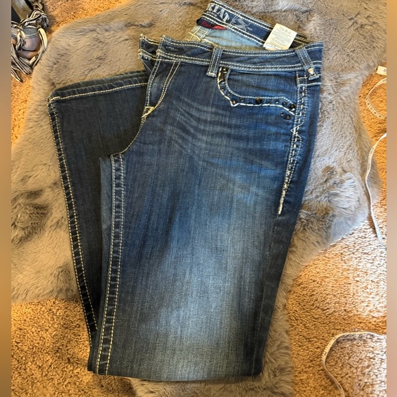 Ariat Blue Embellished Women's Jeans - Picture 6 of 16